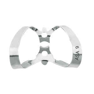 Winged labial clamp for anteriors fig. 9