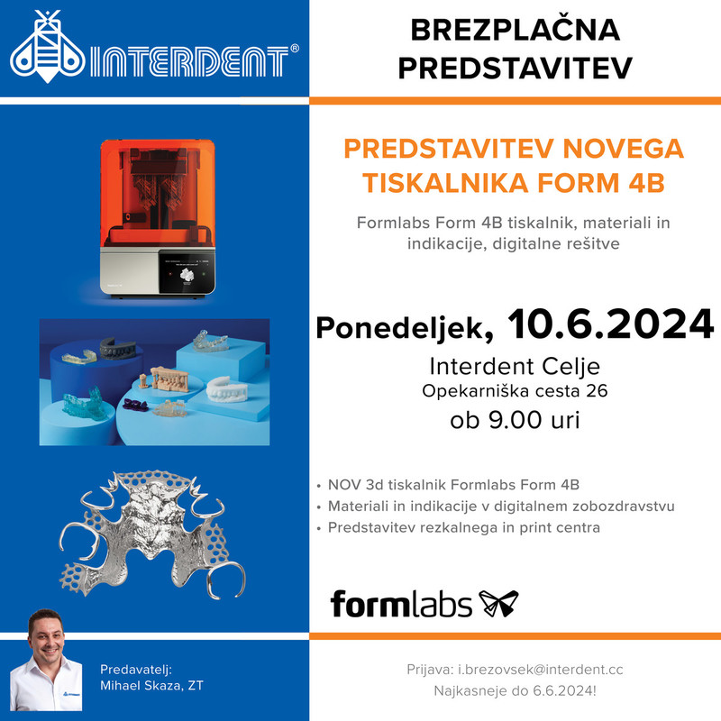 Brezplačna predstavitev digitalnih tehnologij - Form 4B, materiali in indikacije