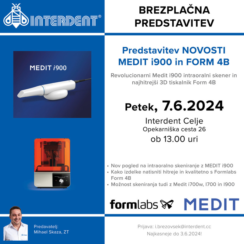 Brezplačna predstavitev digitalnih tehnologij - Medit i900 in Form 4B